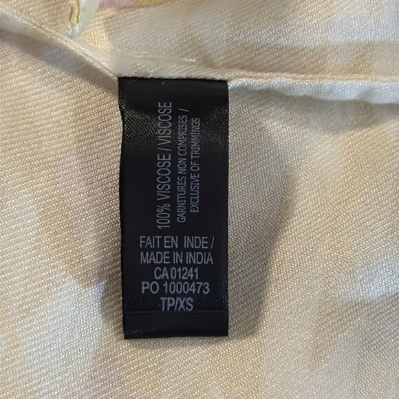 Simons Icone Yellow and Purple Geometric Patterned Button-Up Shirt Size XS - Picture 15 of 15